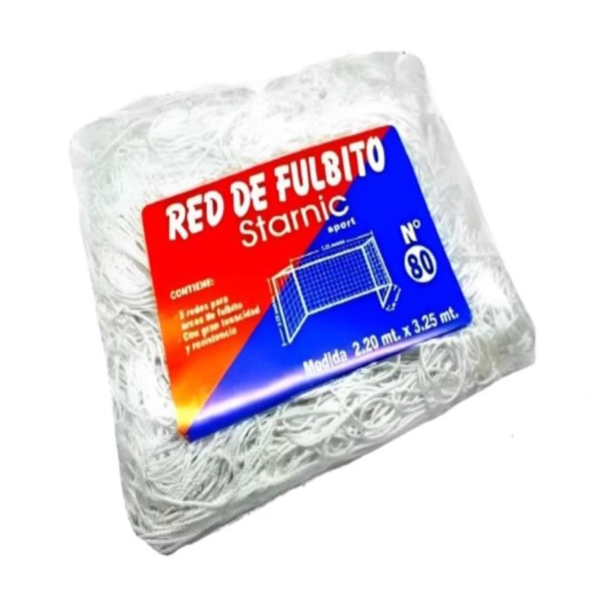 GENERICO - RED MALLA PARA ARCO DE FULBITO Nº 80 BLANCO