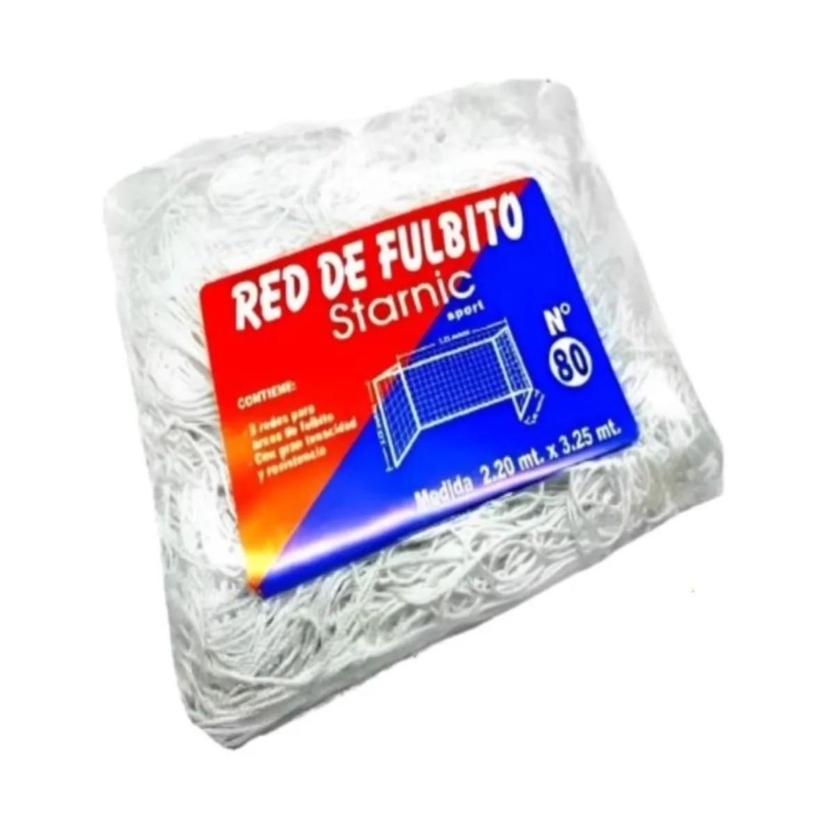 GENERICO - RED MALLA PARA ARCO DE FULBITO Nº 80 BLANCO