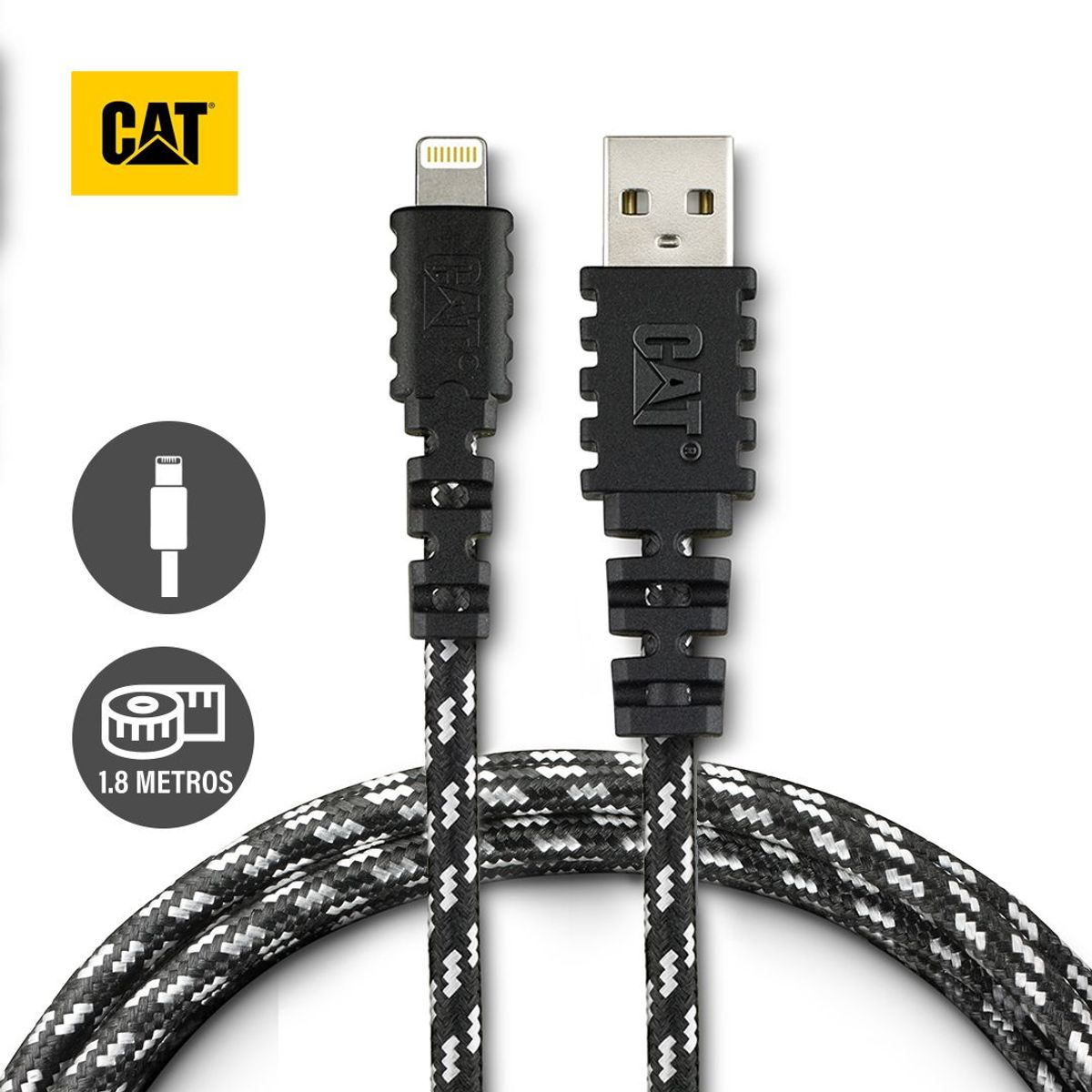 CAT - Cable Cargador Sincronizador CAT USB-Lightning 1.8 Metros