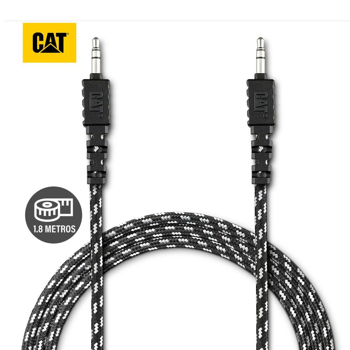 CAT - Cable Auxiliar De Audio CAT Resistente 3-5mm a 3-5mm 1-8Metros