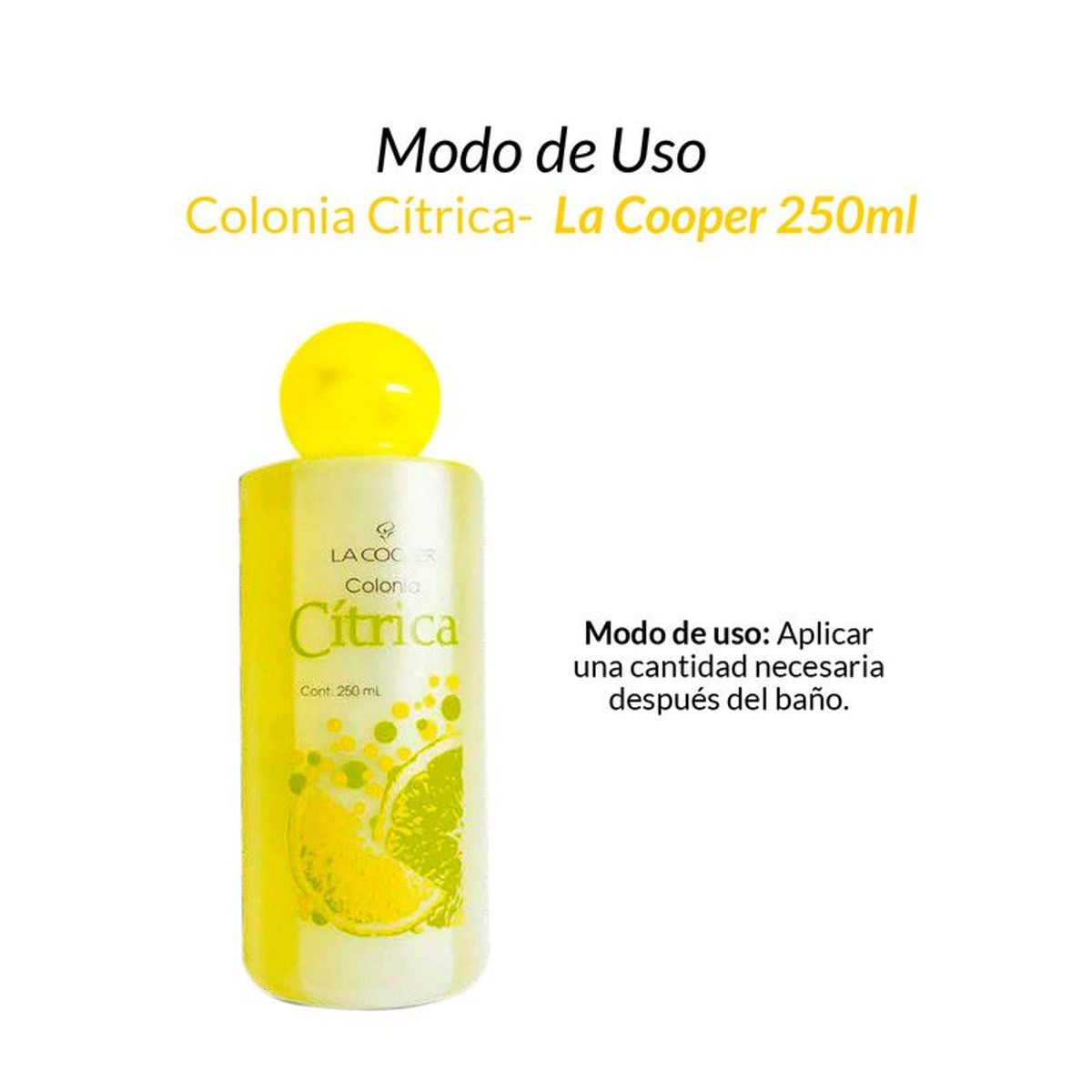 GENERICO - Colonia Cítrica La Cooper x 250ml