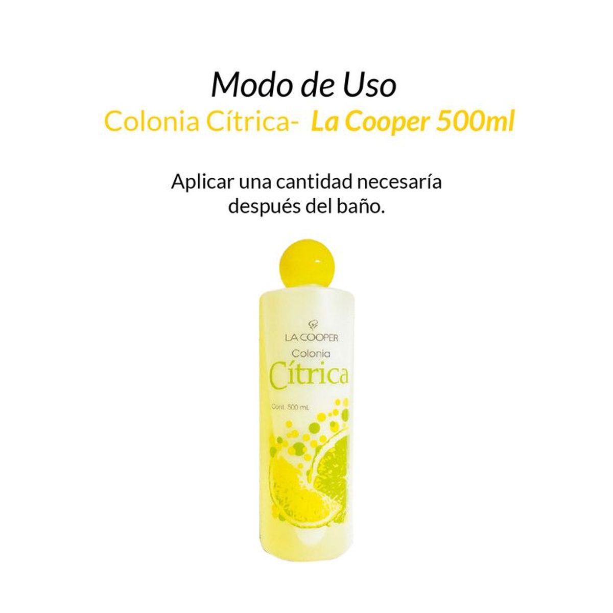 GENERICO - Colonia Cítrica La Cooper x 500ml