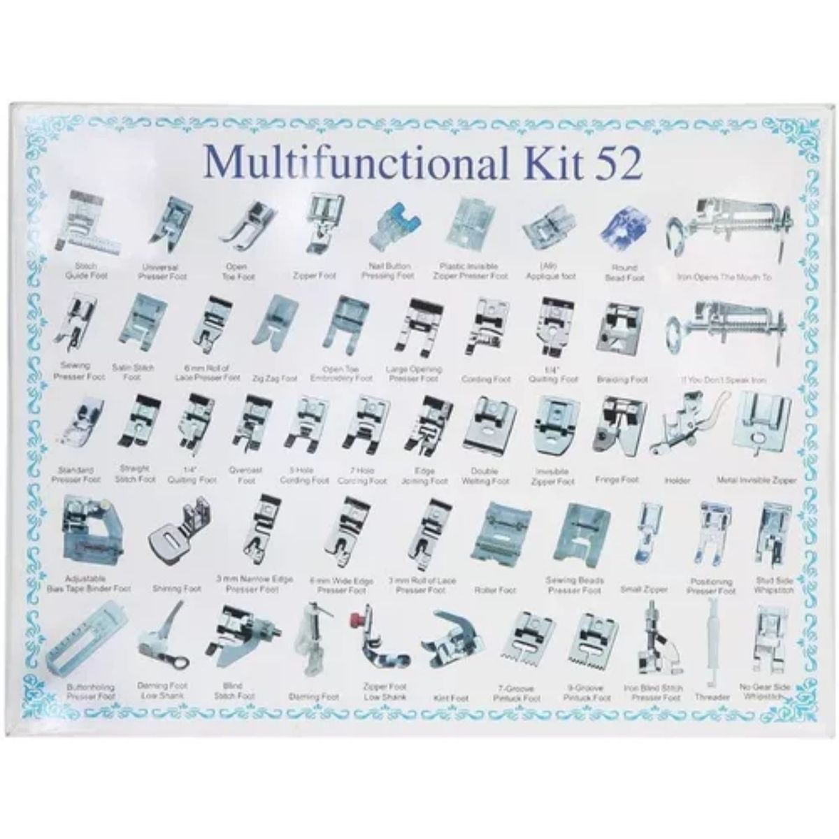 GENERICO - Prensatelas Accesorios Para Máquina De Coser Kit 52 Piezas