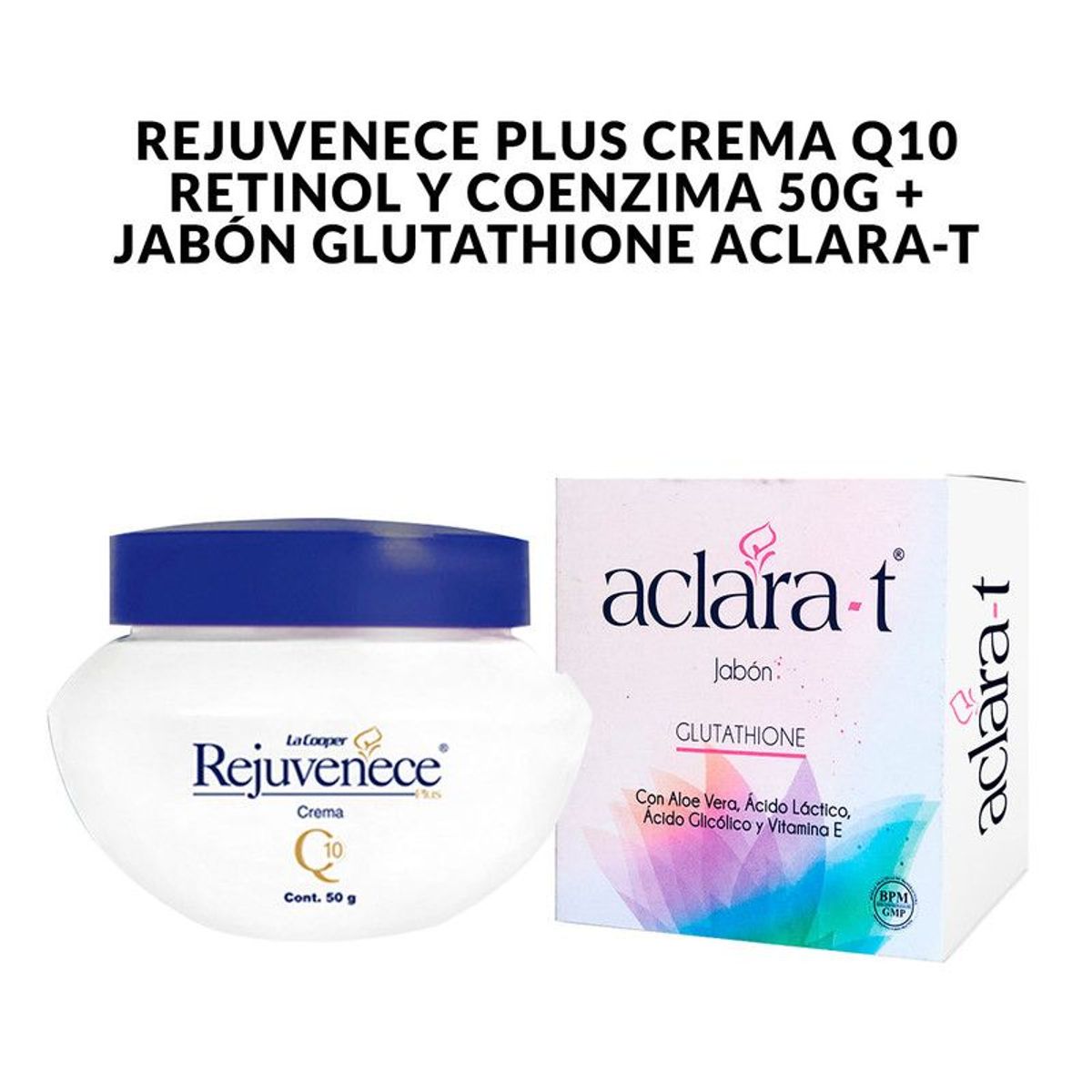 GENERICO - Crema Q10 Retinol y Coenzima 50g- Jabón Glutathione Aclara-T