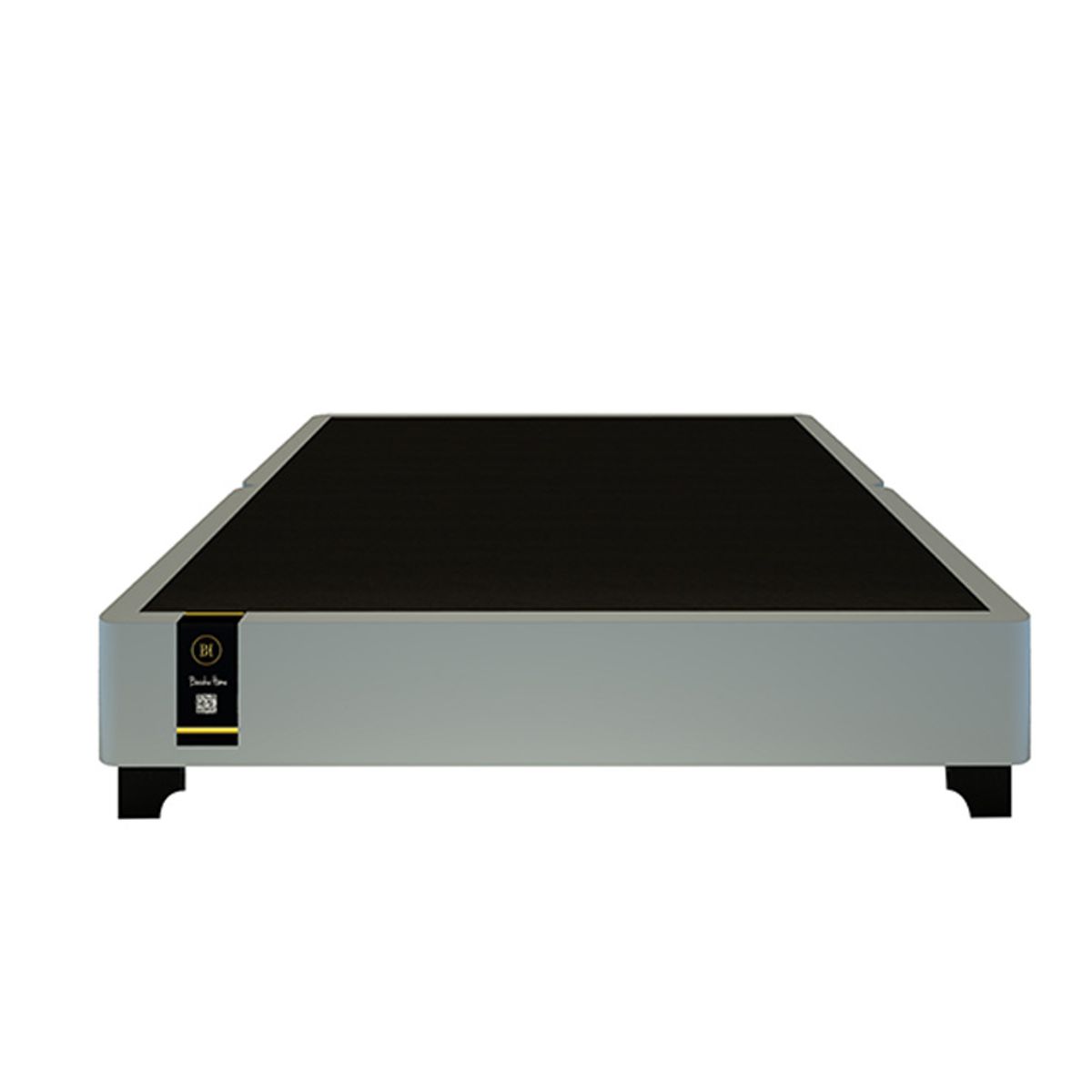 BARAKA HOME - Base De Cama Luton Queen Europeo 160 x 200 2 Piezas - Gris Claro