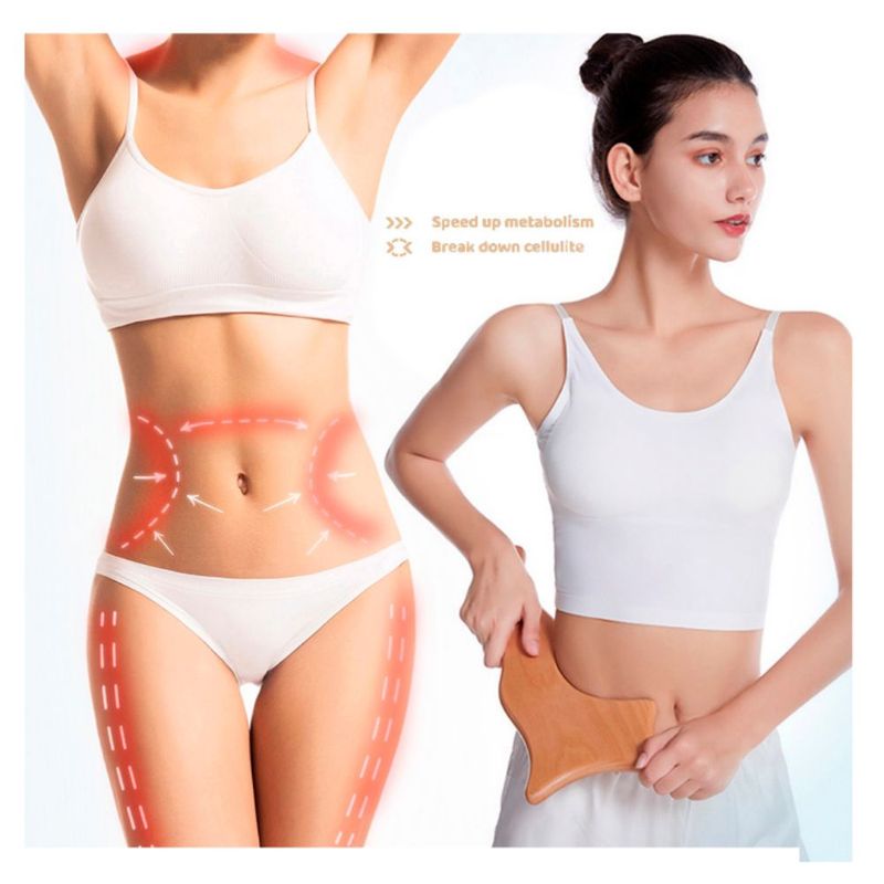 GENERICO - Paleta Reductora Moldeadora Gua Sha Maderoterapia