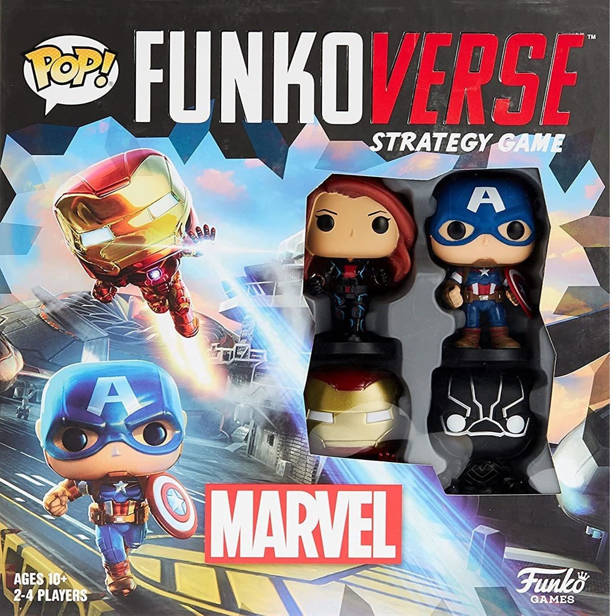 FUNKO - Funkoverse Marvel 4 Pack - Avengers Black Widow Iron Man