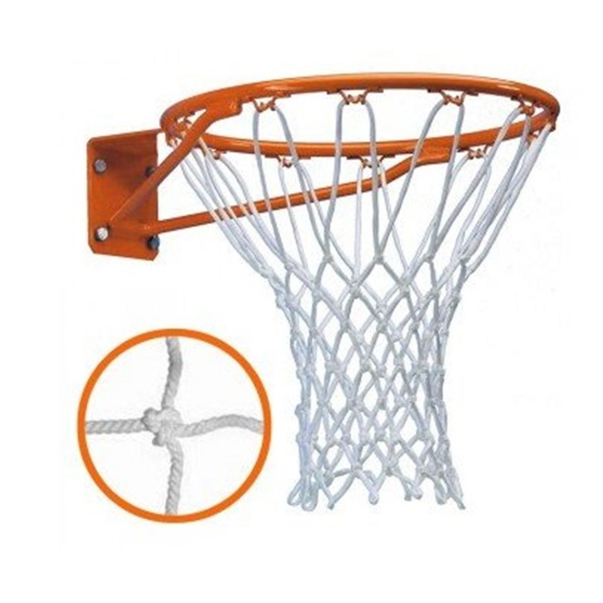 GENERICO - RED PARA ARO DE BÁSQUET 12 ENGANCHES BLANCO - 2 PCS