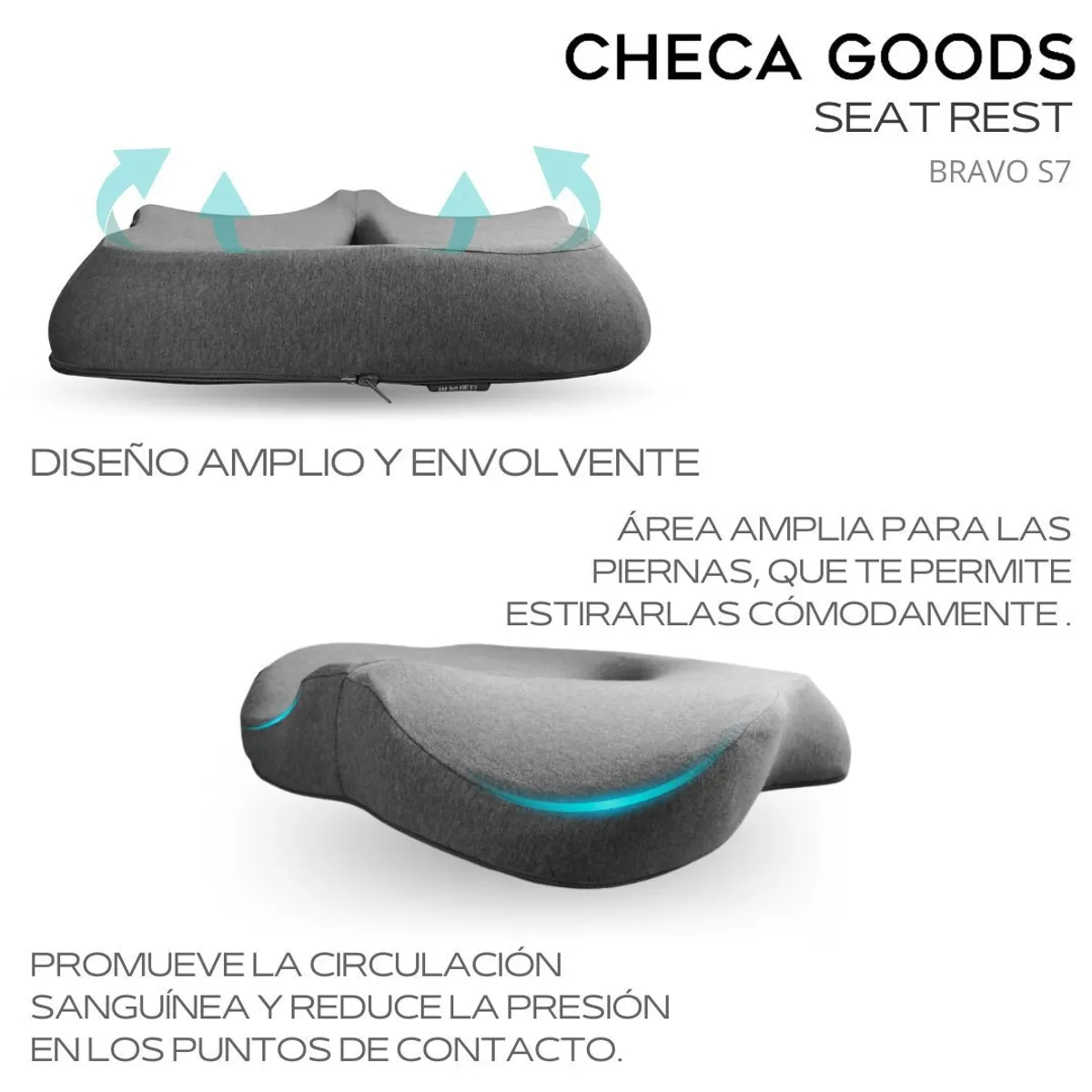 CHECA GOODS - Cojín para Dolor Hemorroides Prostata Ergonómico Original CHECA GOODS