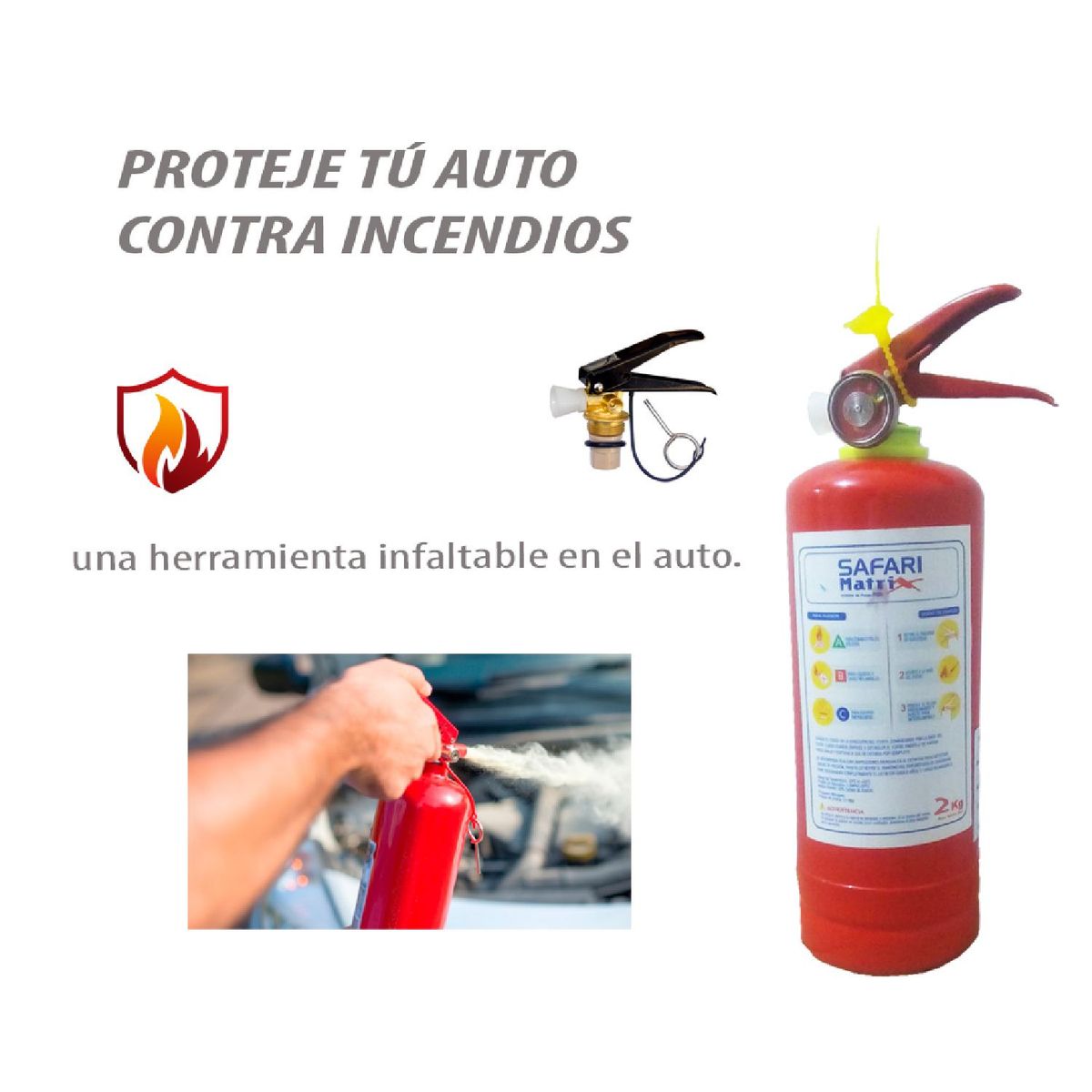 SAFARI - EXTINTOR PQS 1KG ZFE-02P MATRIX