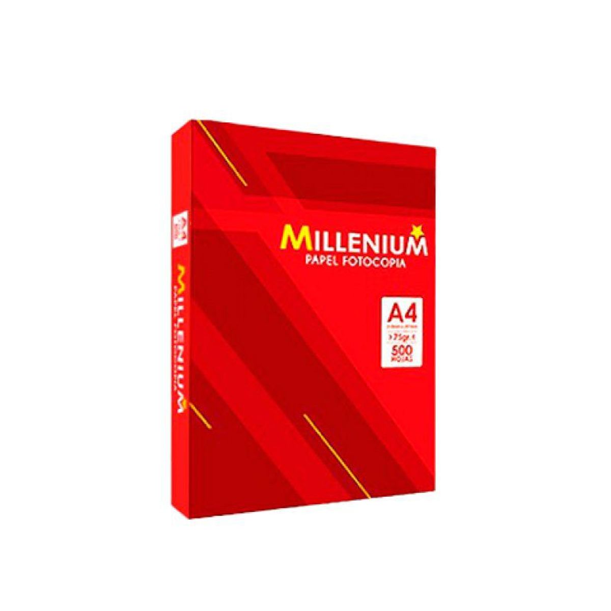 MILLENIUM - Papel Bond A4 75gr Paquete 500 hojas Útiles De Oficina