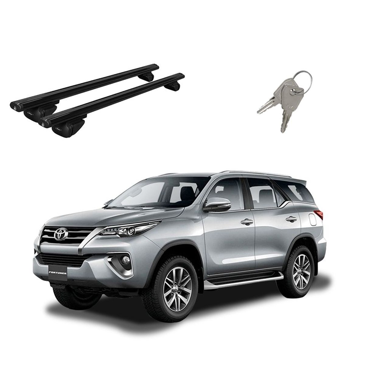 GENERICO - Barra De Techo Auto/camioneta 55 pulgadas/negro Llave winbo