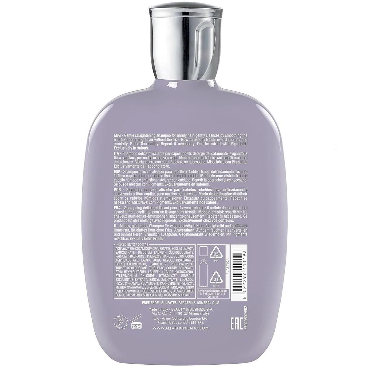 ALFAPARF MILANO - Shampoo Anti Frizz Sin Sal Alfaparf Smooth 250ml