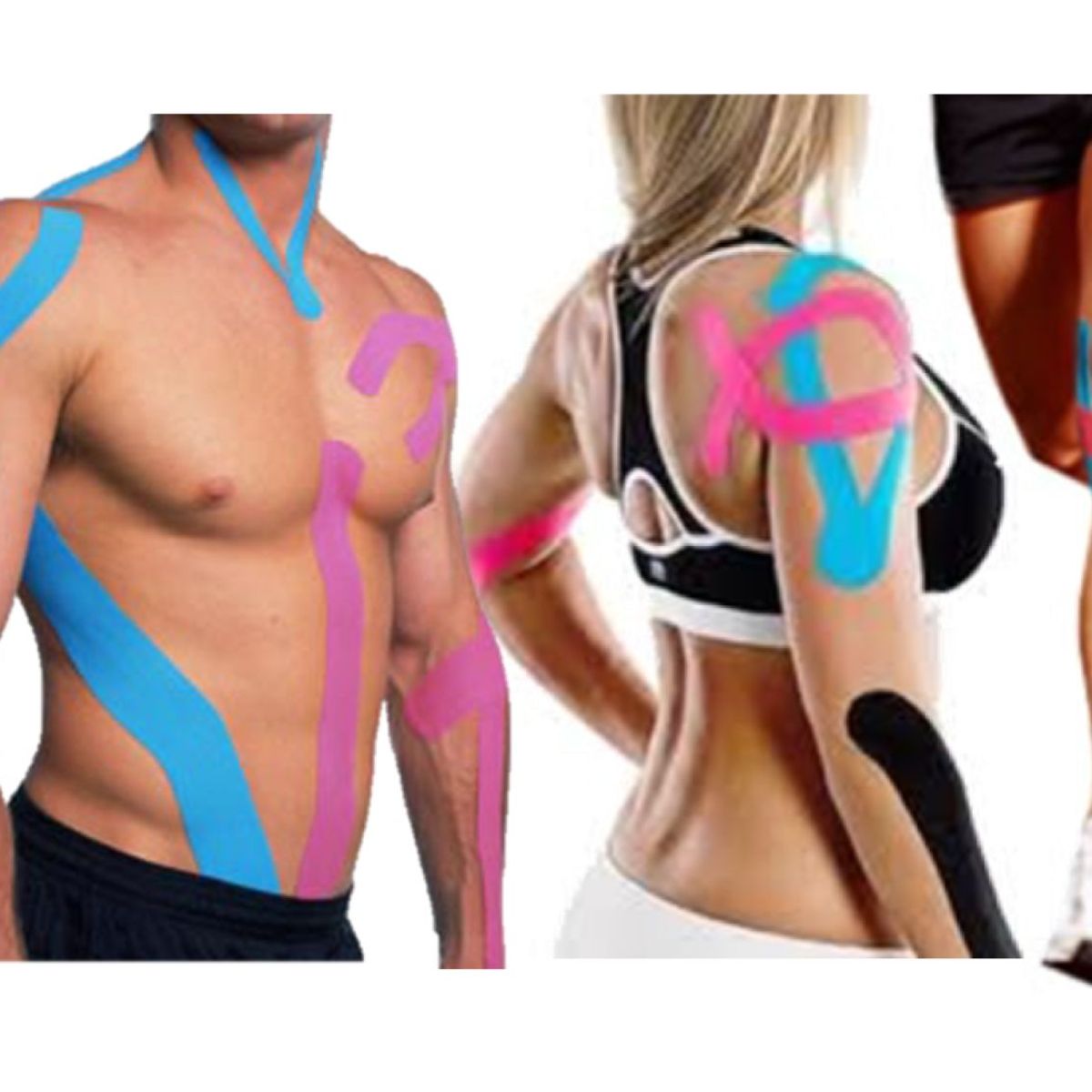 GENERICO - VENDAJE CINTA TAPE KINESIOLÓGICA 5CM X 5M LILA MÁS TIJERA