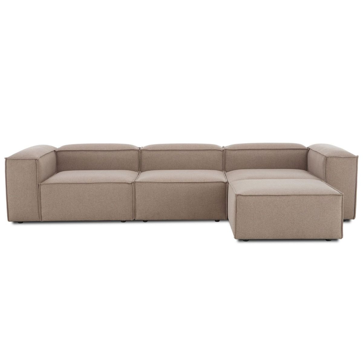 GENERICO - Seccional Modular 4 Piezas Tela Chenille Antifluido y Petfriendly Color Beige