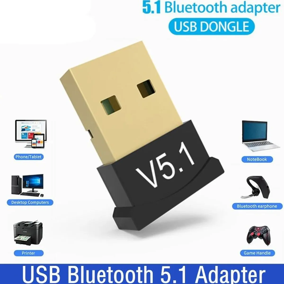 CHIN CHIN - USB Bluetooth 5,1, Receptor  ordenador PC y portátil
