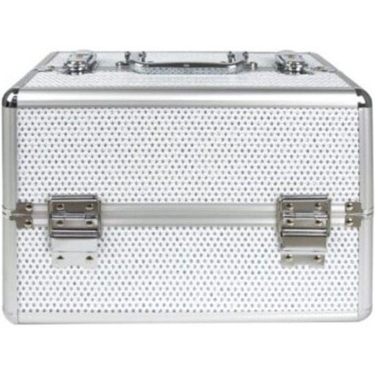 GENERICO - Maletín organizador maquillaje grande y de calidad PLATEADO