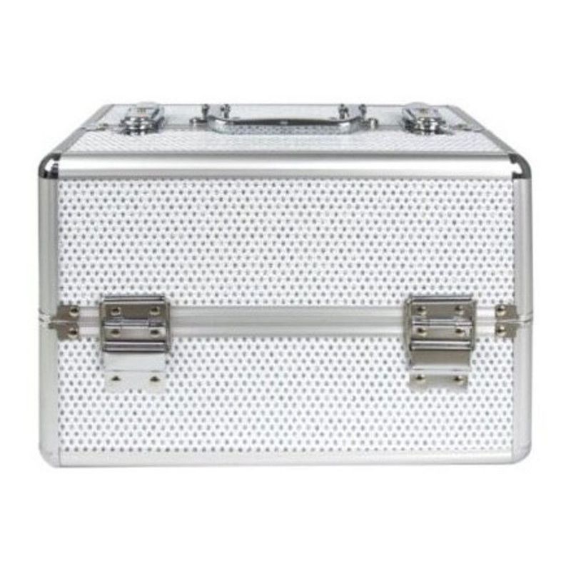 GENERICO - Maletín organizador maquillaje grande y de calidad PLATEADO