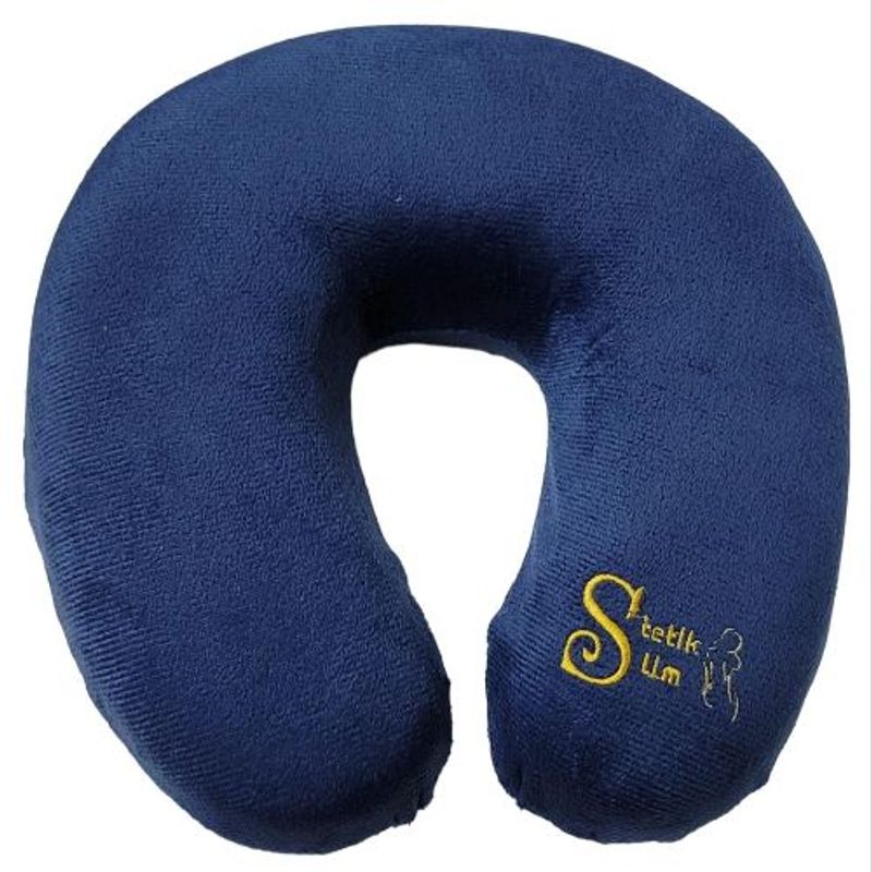 GENERICO - Cojin collarín para Viajero con material terciopelo en color Azul