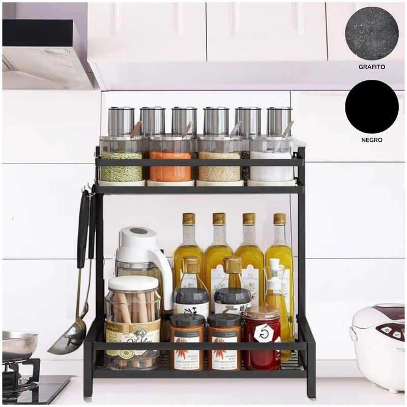INSPIRA - Organizador de cocina condimentero 2 niveles estante