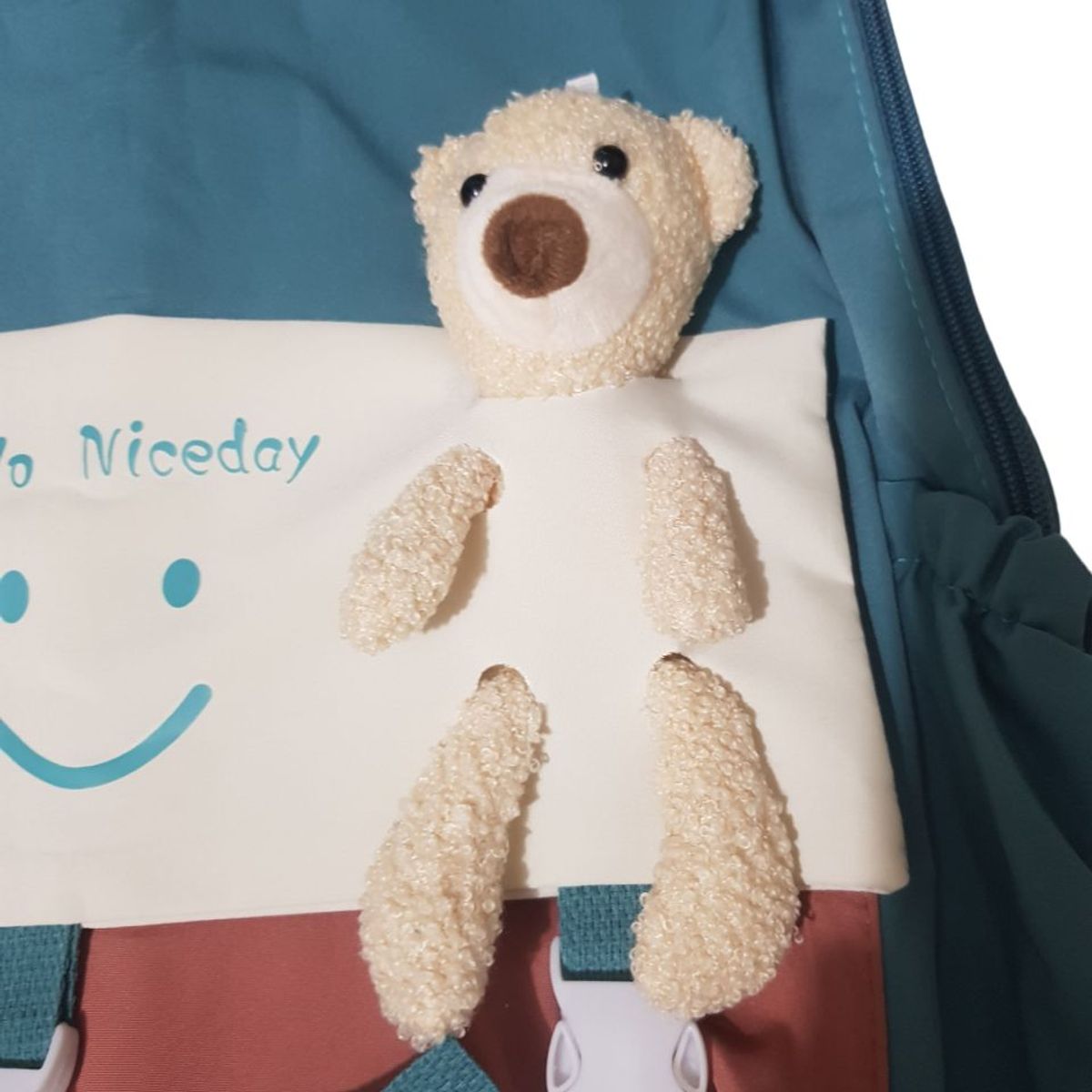 GENERICO - Mochila escolar con oso Verde