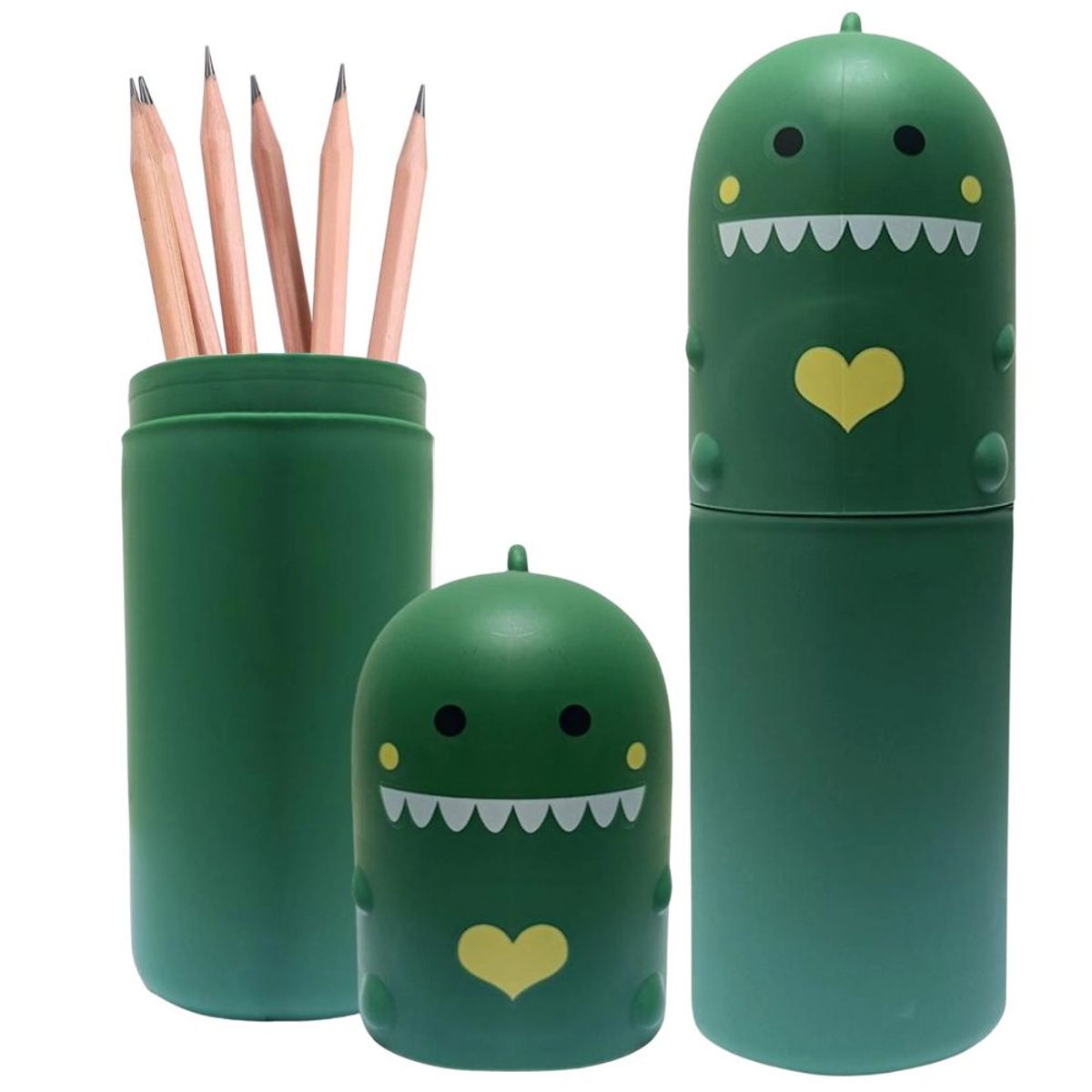 MINARI - Cartuchera Estuche de Colores Escolar Niños Dino Verde 282E