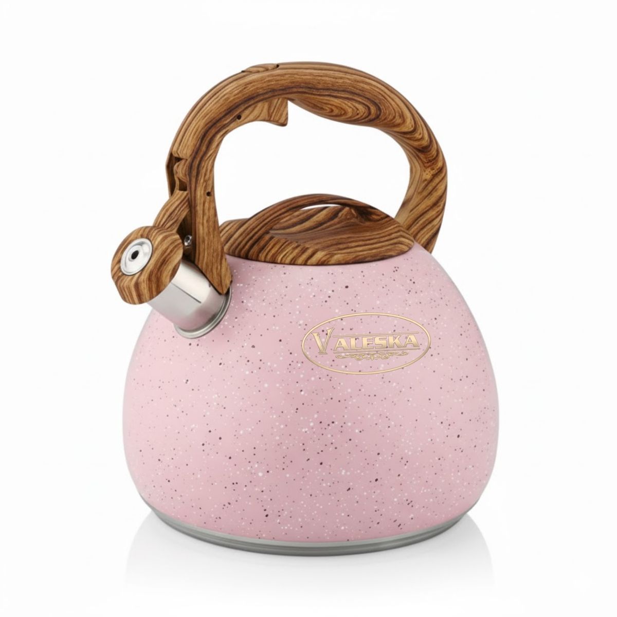 VALESKA - Tetera Valeska Estilo Roca Volcánica con Silbato 5L Rosado