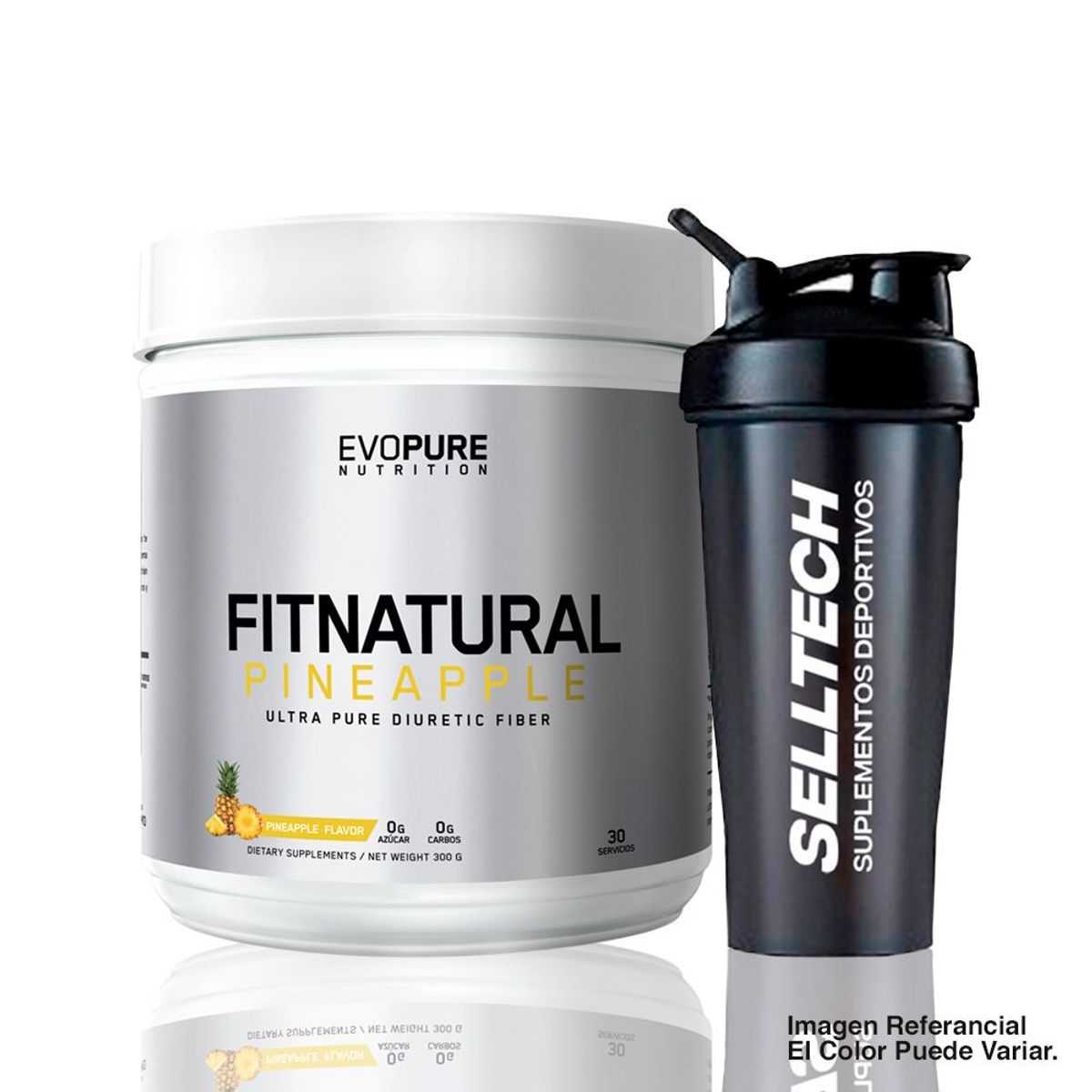 EVOPURE NUTRITION - Fibra Concentrada Evopure Fit Natural 300gr Piña Shaker