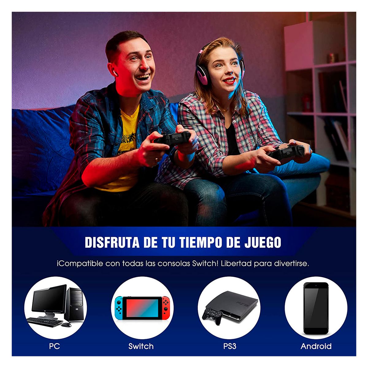 SEISA - Mando Control Nintendo Switch y PC Pro Inalámbrico
