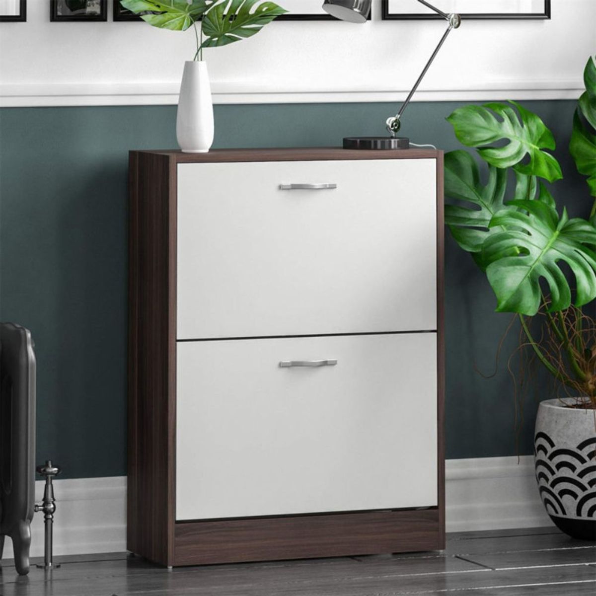 VENTITAS HOME - Zapatera Flavia 2 Compartimientos Ventitas Home Bellota y Blanco