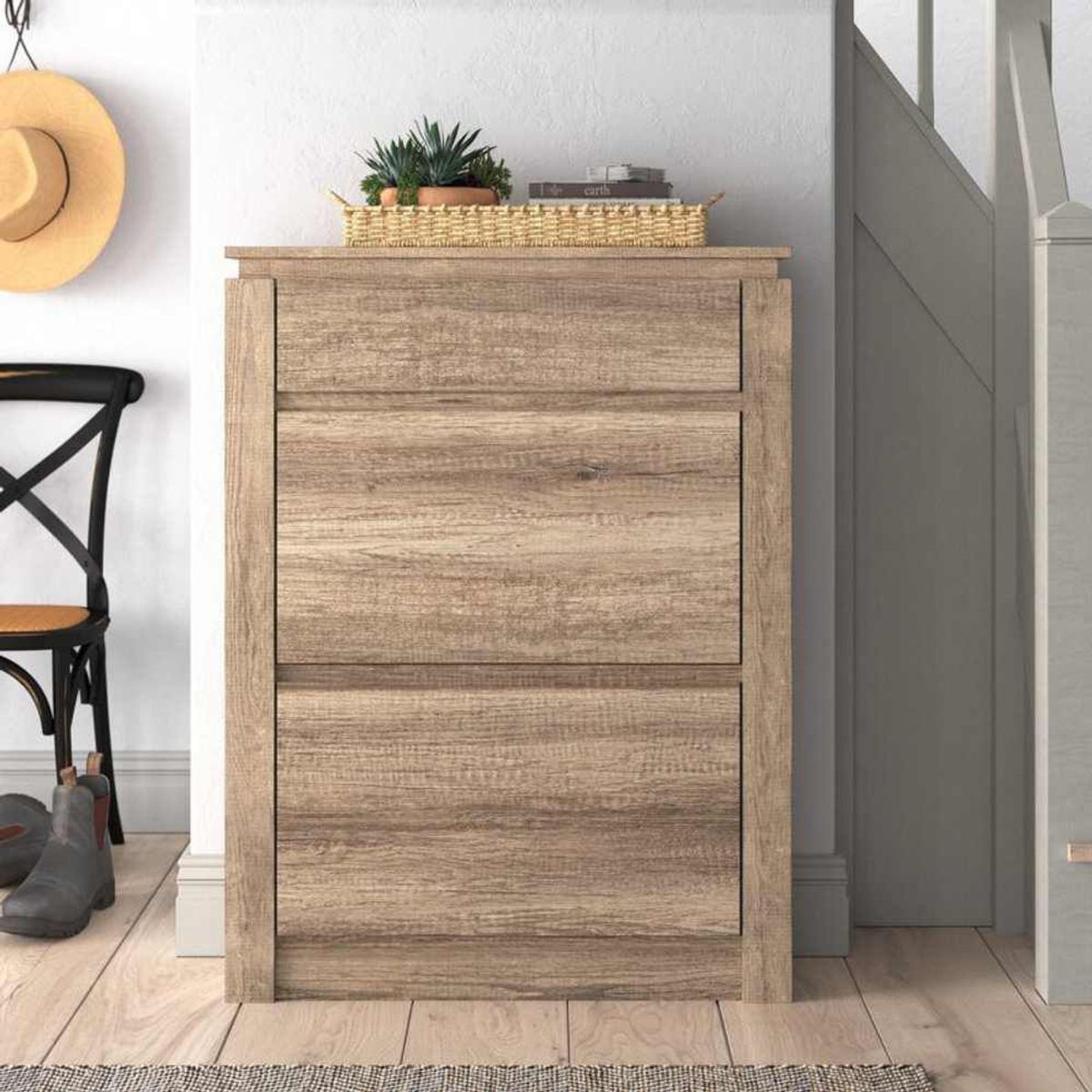 VENTITAS HOME - Zapatera Premium Ivonne 2 Compartimientos Ventitas Home 1 Cajón Duna