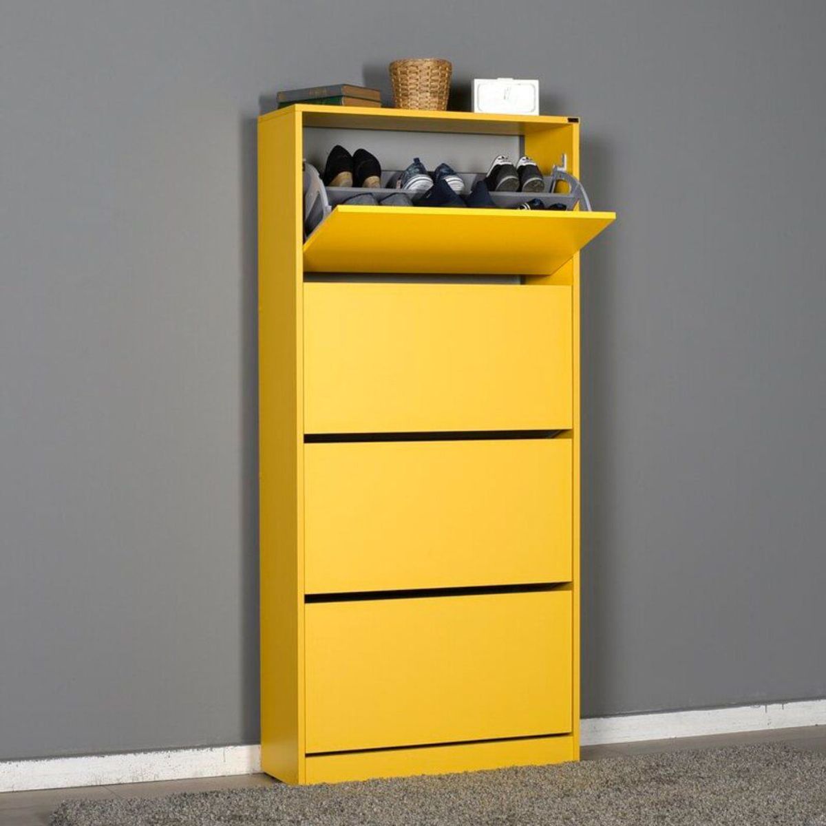 VENTITAS HOME - Zapatera Moderna Nicky 4 Compartimientos Ventitas Home Color Mango