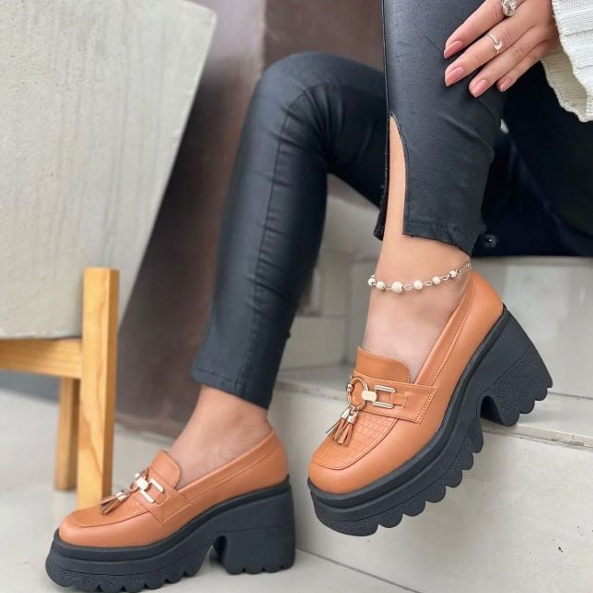 GENERICO - 1062L-55 Mocasin Mujer Macarena Oxenford Naranja