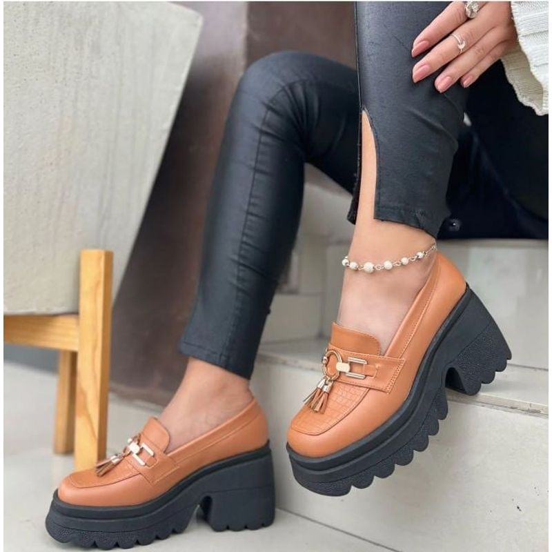 GENERICO - 1062L-55 Mocasin Mujer Macarena Oxenford Naranja