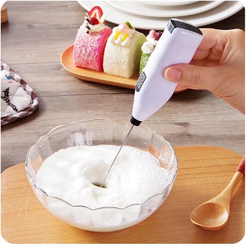 GENERICO - Mini Batidora Eléctrica De Mano Multicolor para cappuccino
