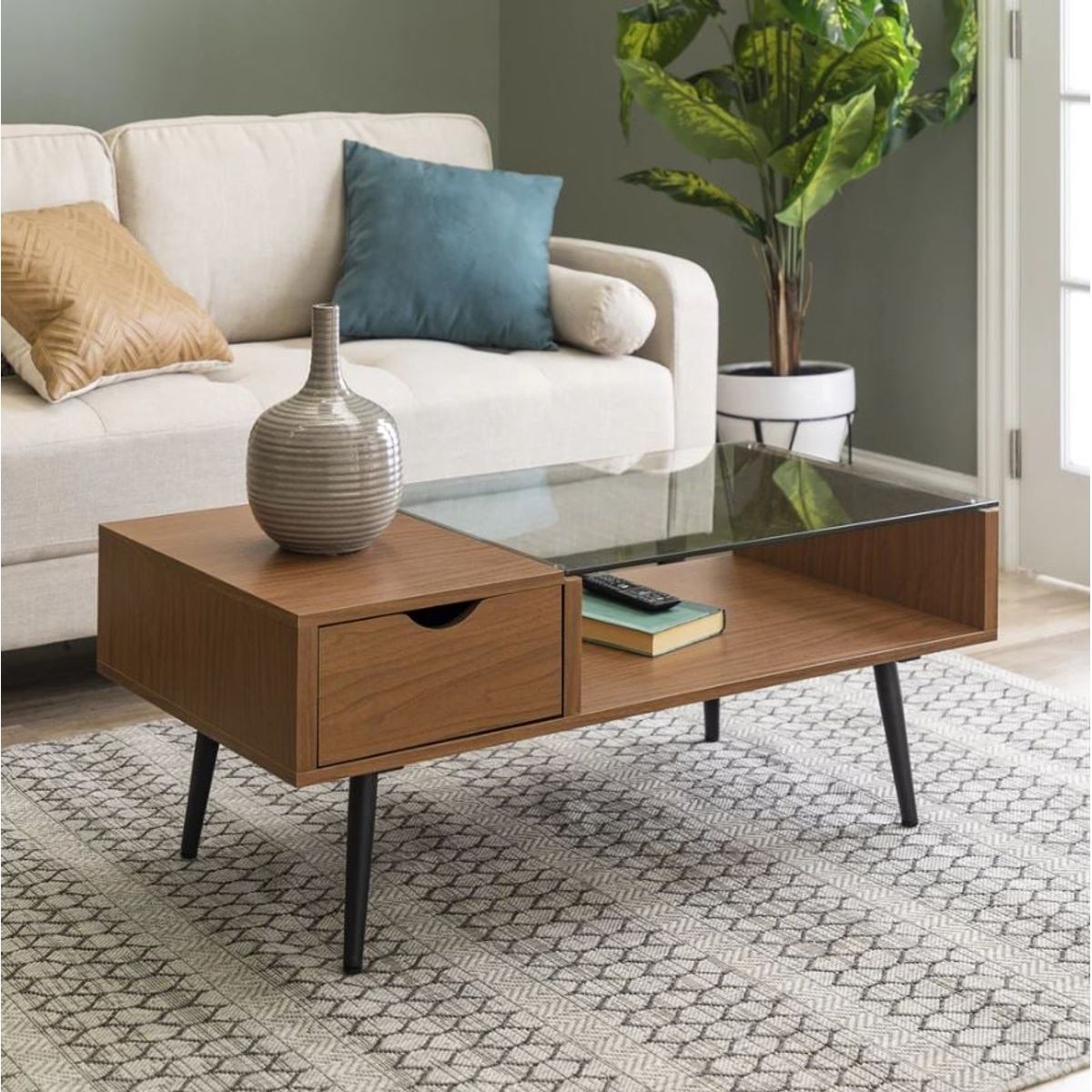 VENTITAS HOME - Mesa de Centro Vidrio Suiza Ventitas Home Espresso