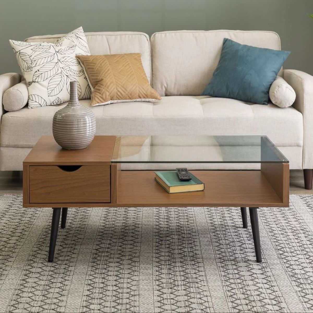 VENTITAS HOME - Mesa de Centro Vidrio Suiza Ventitas Home Espresso