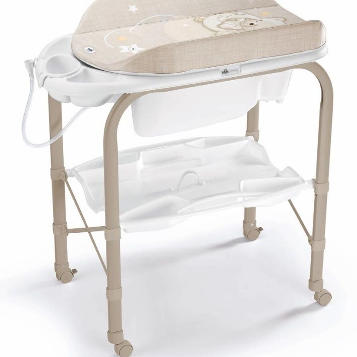 CAM IL MONDO DEL BAMBINO - CAM BAÑERA CAMBIADOR PLEGABLE CAMBIO BLANCO BEIGE
