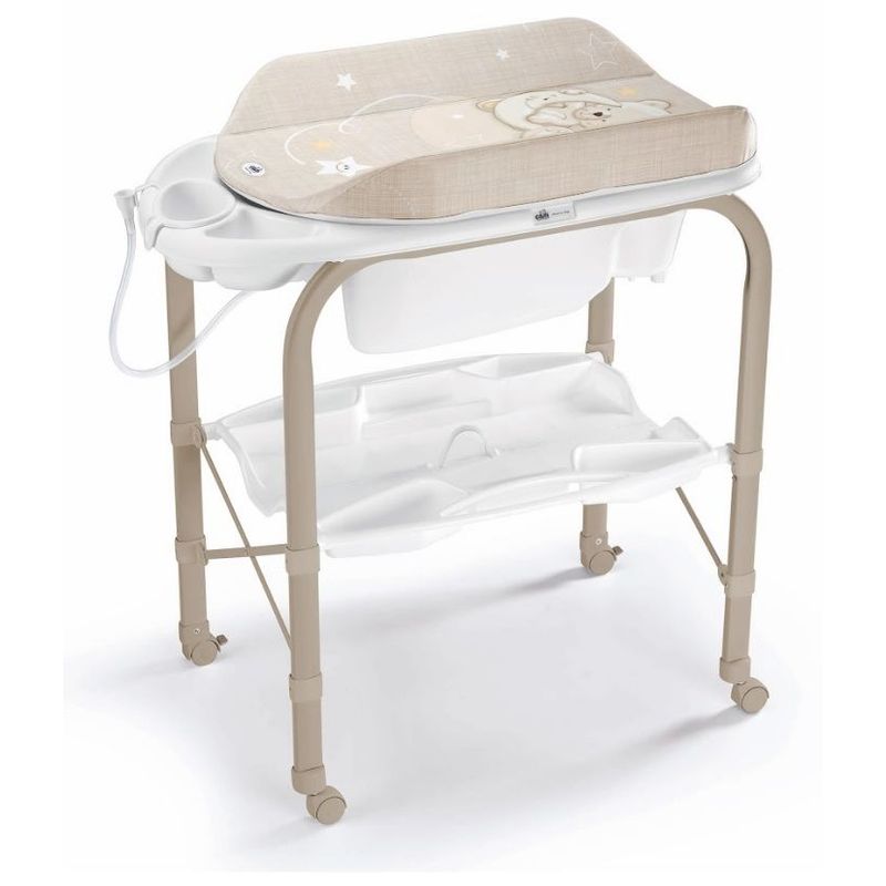 CAM IL MONDO DEL BAMBINO - CAM BAÑERA CAMBIADOR PLEGABLE CAMBIO BLANCO BEIGE