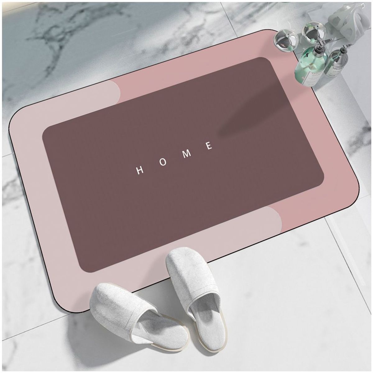 SASHIJA - Alfombra Antideslizante para Piso Tapete de Baño N35 Rosado