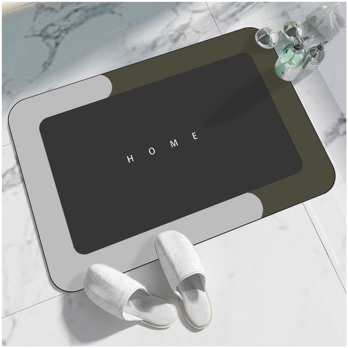 SASHIJA - Alfombra Antideslizante para Piso Tapete de Baño N35 Marrón