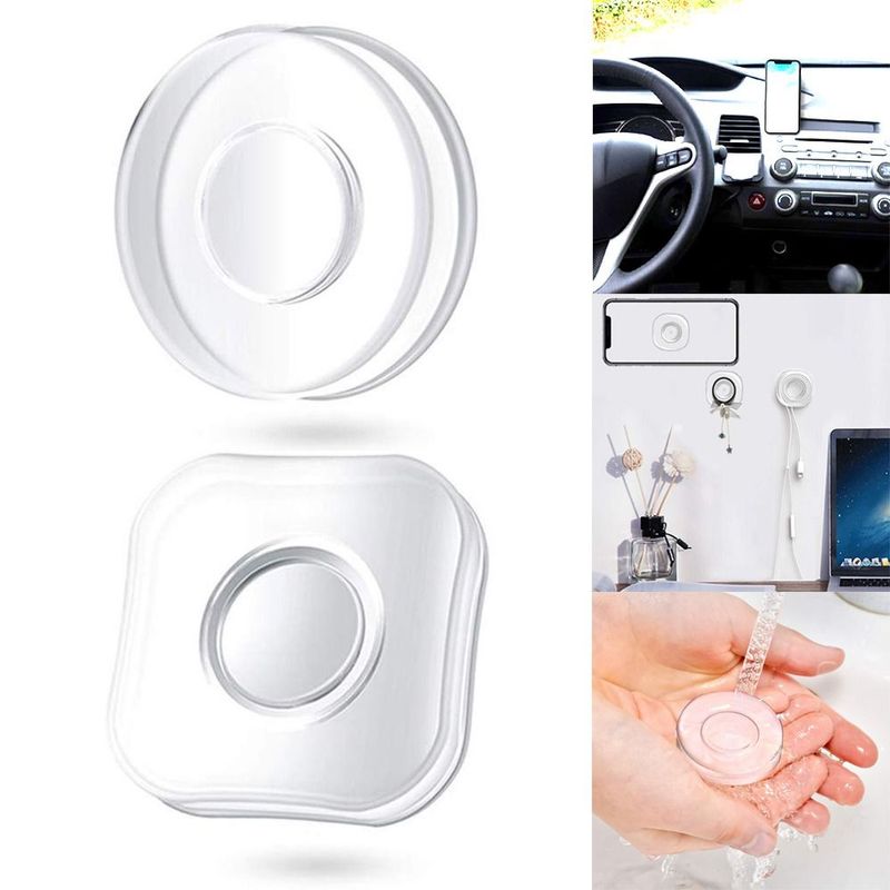 OEM - Pack x 12piezas Nano Gel Pad Adhesivo Doble Soporte Antideslizante