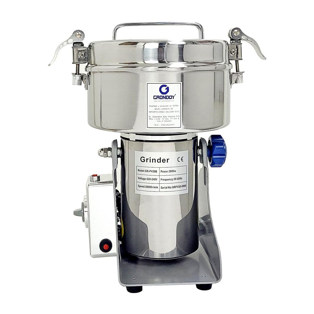 GRONDOY - Molino Pulverizador de 1 Kg GRONDOY