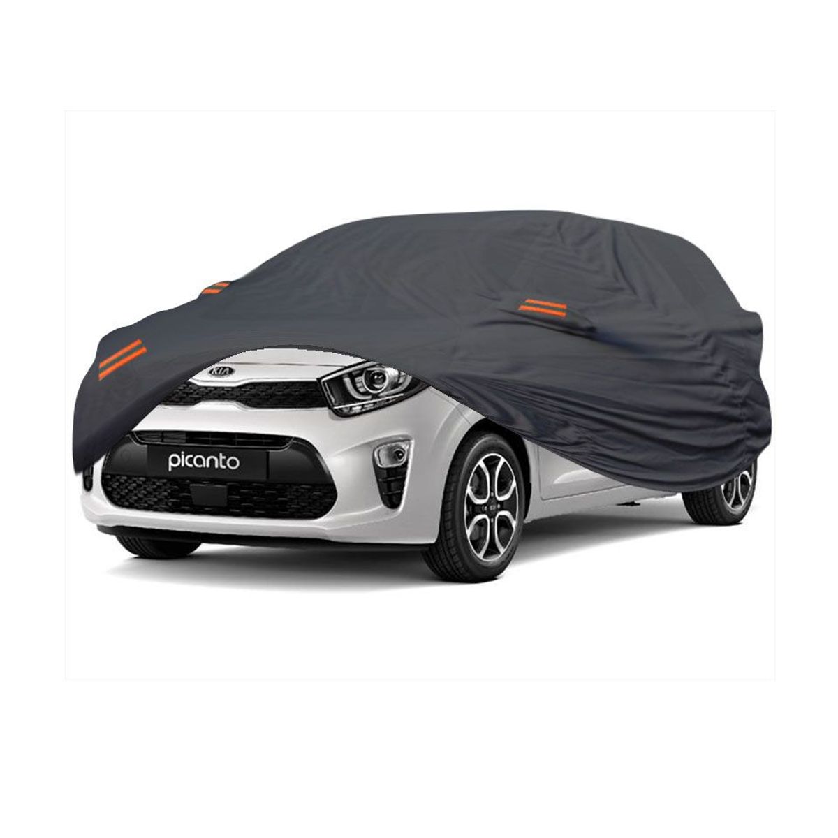 TECGO - PROTECTOR COBERTOR TIPO KIA PICANTO 2018 ADEL. HATBAC.GRIS