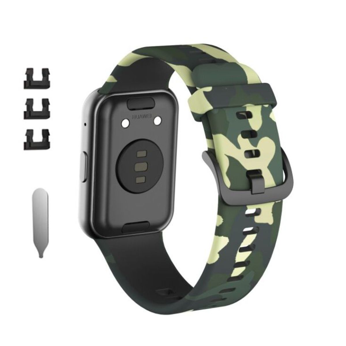 GENERICO - Correa Silicona Diseño para HUAWEI WATCH FIT - Cverde