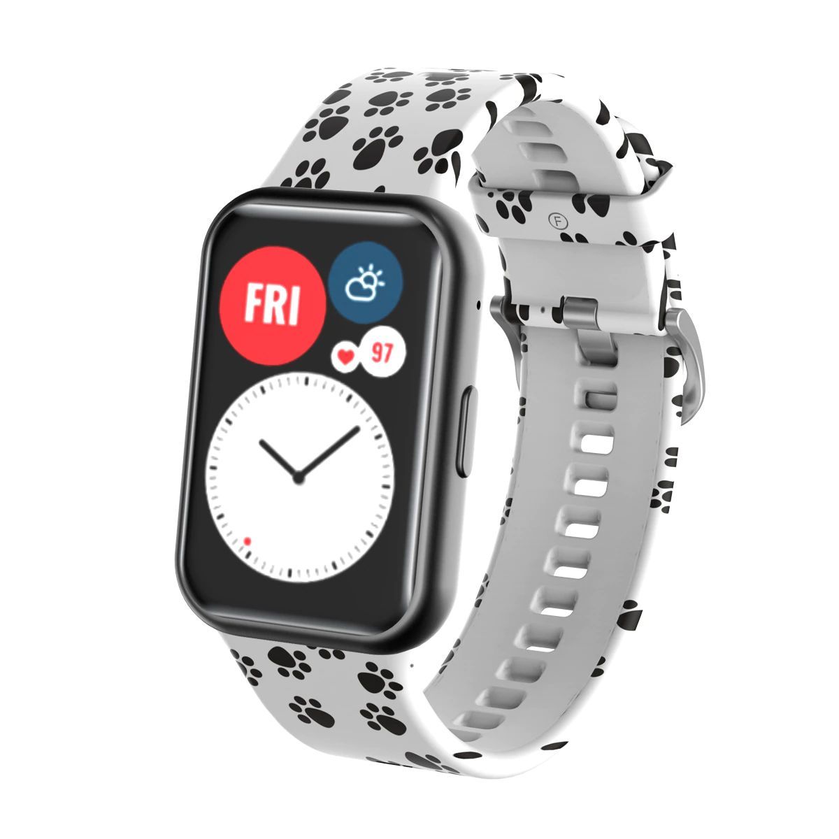 GENERICO - Correa Silicona Diseño para HUAWEI WATCH FIT - Huellitas