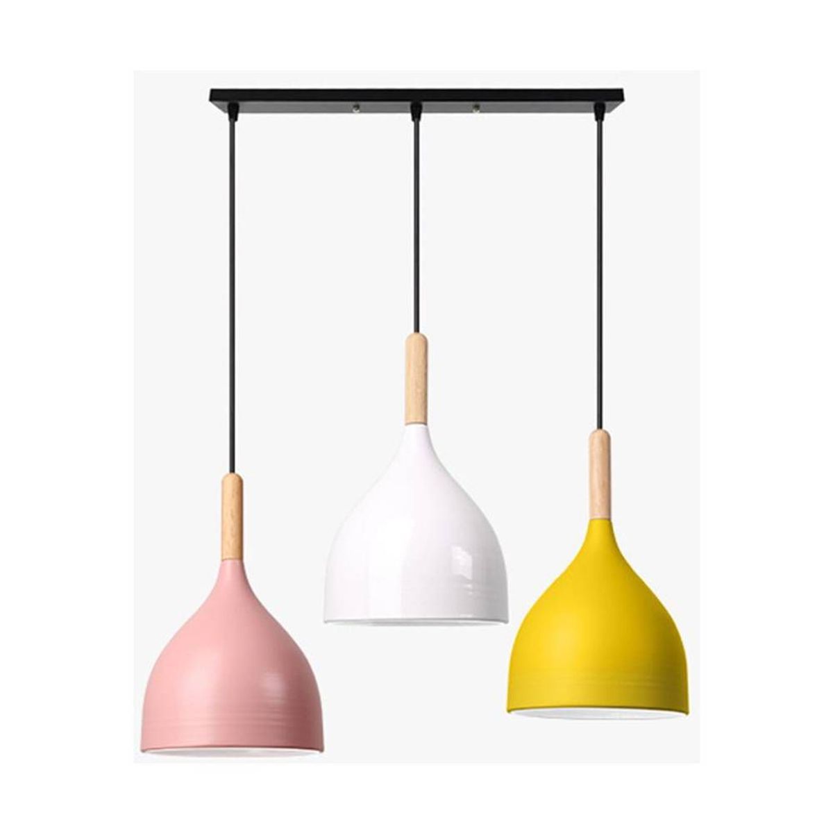 HOME NEAT - Lámpara de colgante nórdica moderna e27 luz de techo 3 cabezas