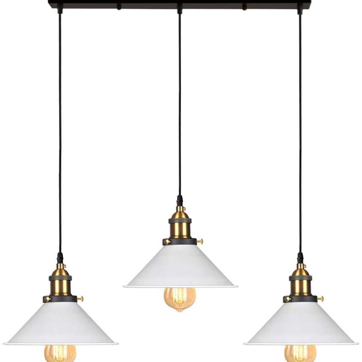 HOME NEAT - Vintage lámpara de techo ø22cm lámpara colgante 3 luces blanco