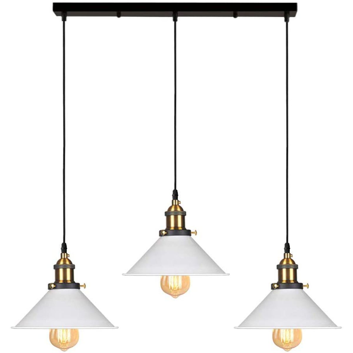 HOME NEAT - Vintage lámpara de techo ø22cm lámpara colgante 3 luces blanco