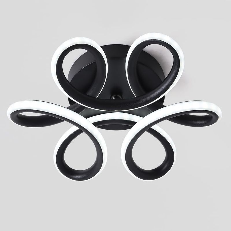 HOME NEAT - Lámparas de techo LED acrílica  22w 3 colores Negro
